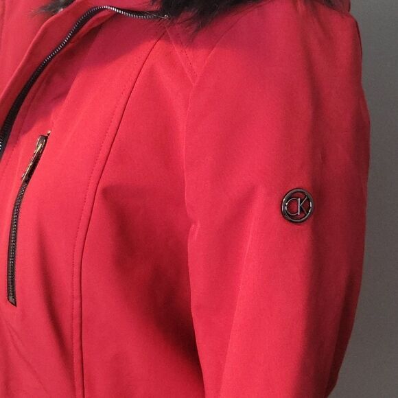 Calvin Klein Faux-Fur-Lined Parka Small size - Picture 5 of 10